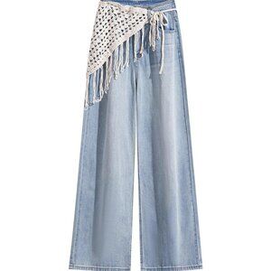 The Story High Waist Loose Floor-Length Wide-Leg Pants